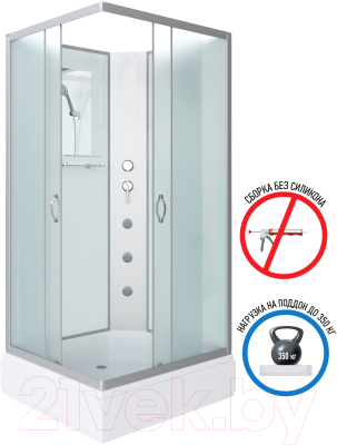 Душевая кабина Niagara NG-33984-14QBKG 90x80 (матовое стекло)