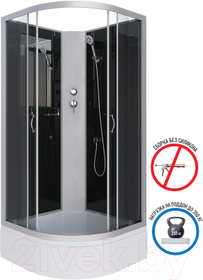 Душевая кабина Niagara NG-3502-14BK 100x100