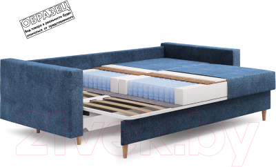 Диван Сонум Sсandy 110x235 (рогожка деним/бук)