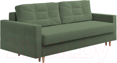 Диван Сонум Sсandy 110x235 (рогожка зеленый/бук) - фото