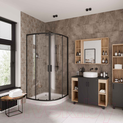 Душевой уголок Niagara NG-6886-08 80x80 (черный)