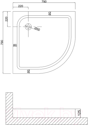 Душевой поддон Niagara NG-80-80 80x80