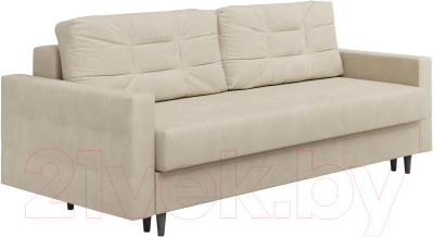 Диван Сонум Sсandy 110x235 (замша кремовый/венге) - фото