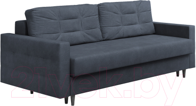 Диван Сонум Sсandy 110x235 (замша синий/венге) - фото
