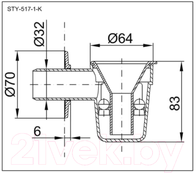 Сифон Styron STY-517-1-K