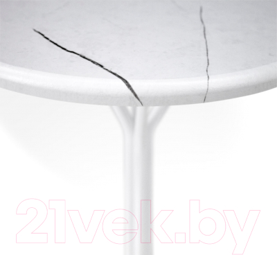 Журнальный столик Sheffilton SHT-CT12-1 (белый муар/белый мрамор) - фото