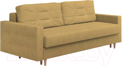 Диван Сонум Sсandy 110x235 (замша горчичный/венге) - фото