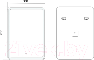 Зеркало Axus Barry 50x70 Стандарт