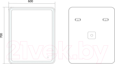 Зеркало Axus Barry 60x70 Стандарт