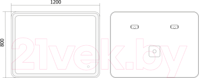 Зеркало Axus Barry 120x80 Стандарт