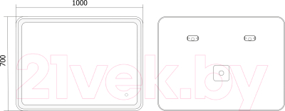 Зеркало Axus Umbrella 100x70 Стандарт