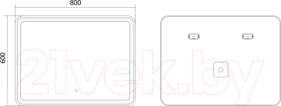 Зеркало Axus Relax 80x60 Стандарт