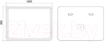 Зеркало Axus Relax 100x80 Стандарт