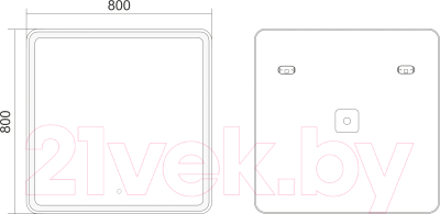 Зеркало Axus Relax 80x80 Стандарт