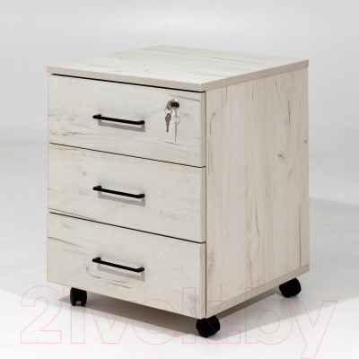 Тумба Millwood TM4 подкатная с замком (дуб белый Craft)