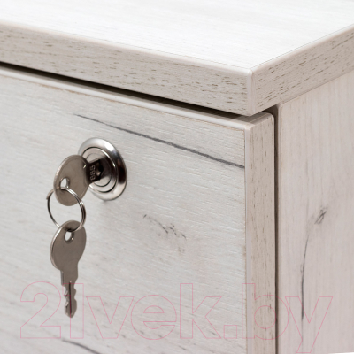 Тумба Millwood TM4 подкатная с замком (дуб белый Craft)