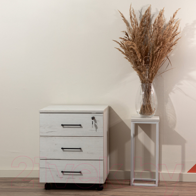 Тумба Millwood TM4 подкатная с замком (дуб белый Craft)