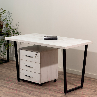 Тумба Millwood TM4 подкатная с замком (дуб белый Craft)