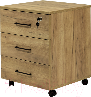 Тумба Millwood TM4 подкатная с замком (дуб золотой Craft) - фото