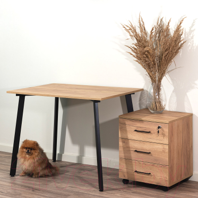 Тумба Millwood TM4 подкатная с замком (дуб золотой Craft)