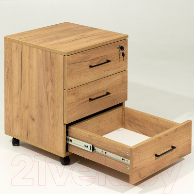 Тумба Millwood TM4 подкатная с замком (дуб золотой Craft)