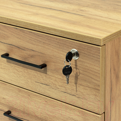 Тумба Millwood TM4 подкатная с замком (дуб золотой Craft)