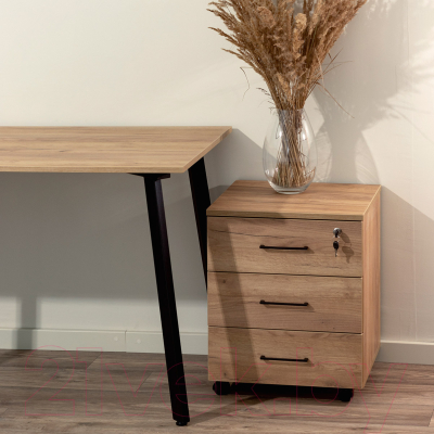 Тумба Millwood TM4 подкатная с замком (дуб золотой Craft)