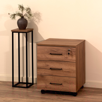 Тумба Millwood TM4 подкатная с замком (дуб табачный Craft)