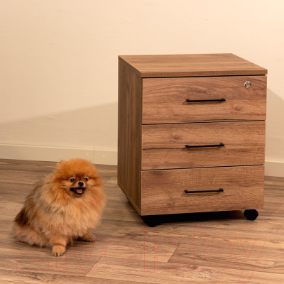 Тумба Millwood TM4 подкатная с замком (дуб табачный Craft)