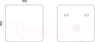 Зеркало Axus Tobo Eco 80x80 Стандарт