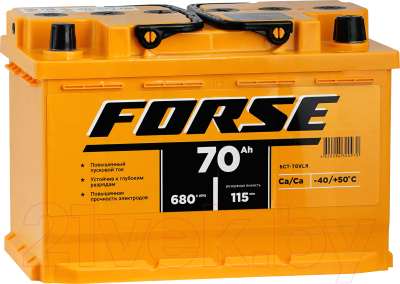 Автомобильный аккумулятор Forse R+ 680A 6СТ-70VLR - фото