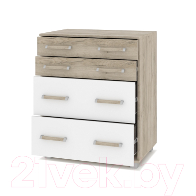 Комод Modern Виора В88 (серый дуб/белый)