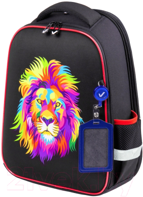 Школьный рюкзак Brauberg Fit. Colorful Lion / 270618 - фото