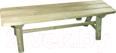 Скамья садовая Массив-Древ К 1500x370x440 - фото