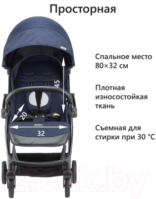 Детская прогулочная коляска Leclerc Magic Fold Plus / LEC25972 (синий)