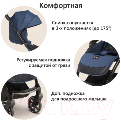 Детская прогулочная коляска Leclerc Magic Fold Plus / LEC25972 (синий)