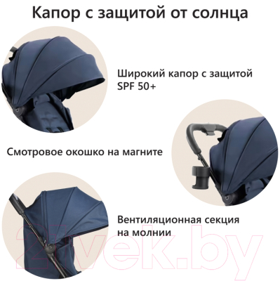 Детская прогулочная коляска Leclerc Magic Fold Plus / LEC25972 (синий)