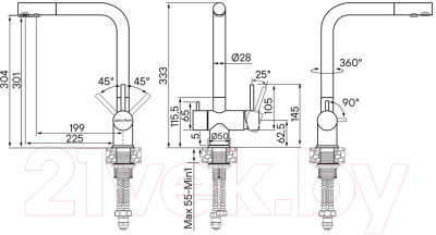 Смеситель Paulmark Skalen Sk213020-SS