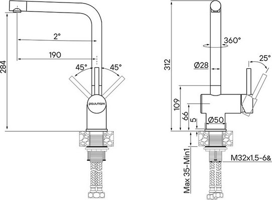 Смеситель Paulmark Spring Sp212067-BG