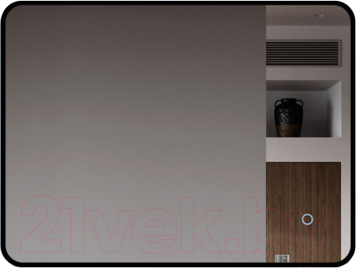 Зеркало Алмаз-Люкс Hanoi 8060s-6 (черный, с подсветкой) - фото