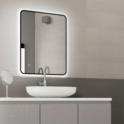 Зеркало Алмаз-Люкс Hanoi 8060s-6 (черный, с подсветкой)