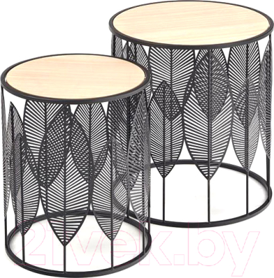 Комплект журнальных столиков Halmar Folla / V-CH-FOLLA-LAW-CZARNY - фото