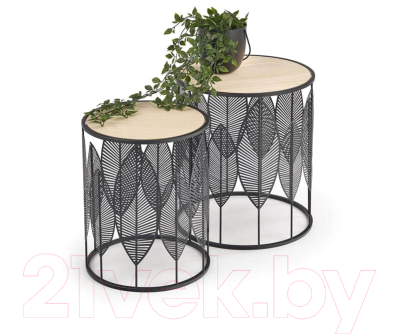 Комплект журнальных столиков Halmar Folla / V-CH-FOLLA-LAW-CZARNY