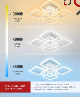 Потолочный светильник INhome Elegant ARIS-W-BG / 4690612043258