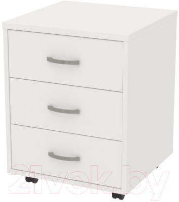 Тумба Seven Dreams Выкатная 3 ящика SD-250 (белый) - фото