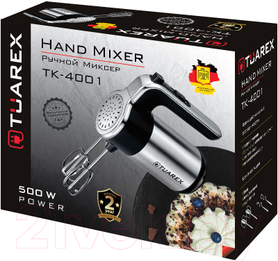 Миксер ручной Tuarex TK-4001 (черный/стальной)