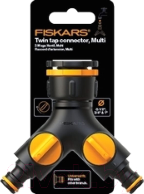 Соединитель для шланга Fiskars Двухканальный 1027061