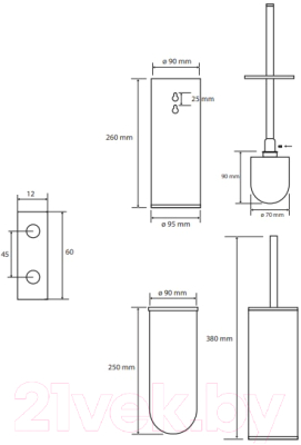 Ершик для унитаза Bemeta Amber 155313067 (кофе матовый)