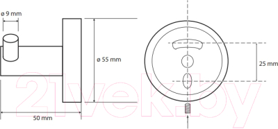 Крючок для ванной Bemeta Sablo 160106032