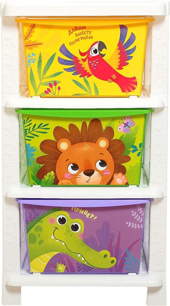 Комод пластиковый Соломон Дружные зверята / 5182317 - фото